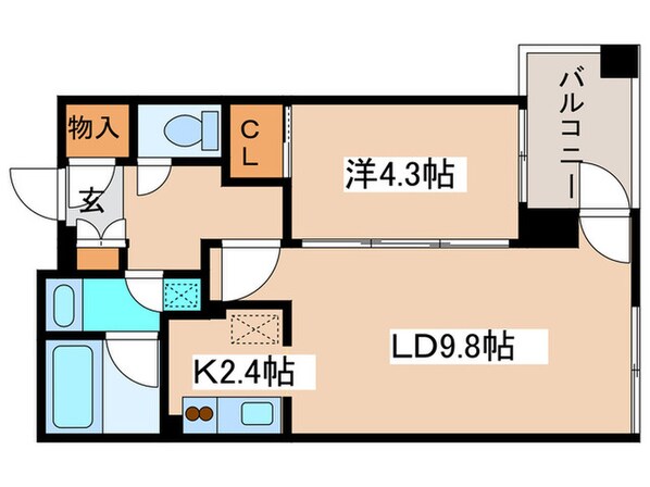 プライムメゾン南２条の物件間取画像